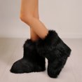 thumbnail image 4 of Stylish Winter Boots for Women, Faux Fur Mid-Calf Snow Booties, 4 of 5