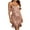 Rose Gold, variant on Party Dresses for Women Mini Sequin Halter Neck Sleeveless Dresses Evening Gown Cocktail Fringe Dress White S