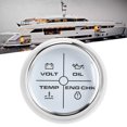 thumbnail image 4 of Medidor De Alarma De La Embarcación, 52mm De Voltio Multifunción Volt Temperador De Agua Aceite De Alarma De Alarma Con Indicador De Alarma De 4 Lados 12/24V Juego De Calibre, 4 of 8