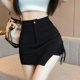 thumbnail image 2 of 2024 Design Sensibility - Pantalones cortos para mujer, cintura elástica, adelgazantes, cintura alta, estilo nuevo de verano, falda con cordón irregular, 2 of 5