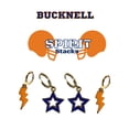 thumbnail image 2 of Bucknell University Spirit Stack navy mini enamel bolts and orange statement open starboys, 2 of 2