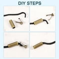 thumbnail image 4 of Metal Shoe Lace Tips, 4Pcs Shoelace Head, Cylindrical Tips Cord End Replacement for Shoestring (Dark Coffee), 4 of 6