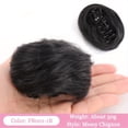 thumbnail image 2 of Extensions de Chignon en Cheveux Synthétiques Bouclés Mini Pince à Griffes Oreilles de Chat Chignons Postiches, 2 of 6