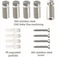 thumbnail image 5 of 4 Pcs Standoff Screws Wall Mount Acrylic Picture Frame Hardware 1/2 x 1 Inch Aluminum Silver Finish, 5 of 5