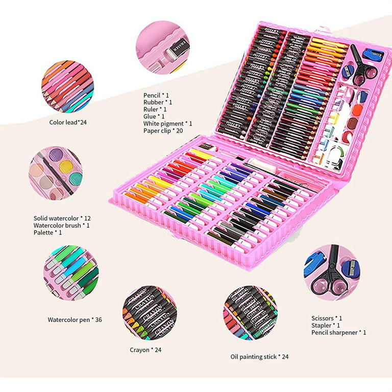 Portable Drawing Painting Coloring Art Set Supplies Kit, Gifts for Girls  Teens