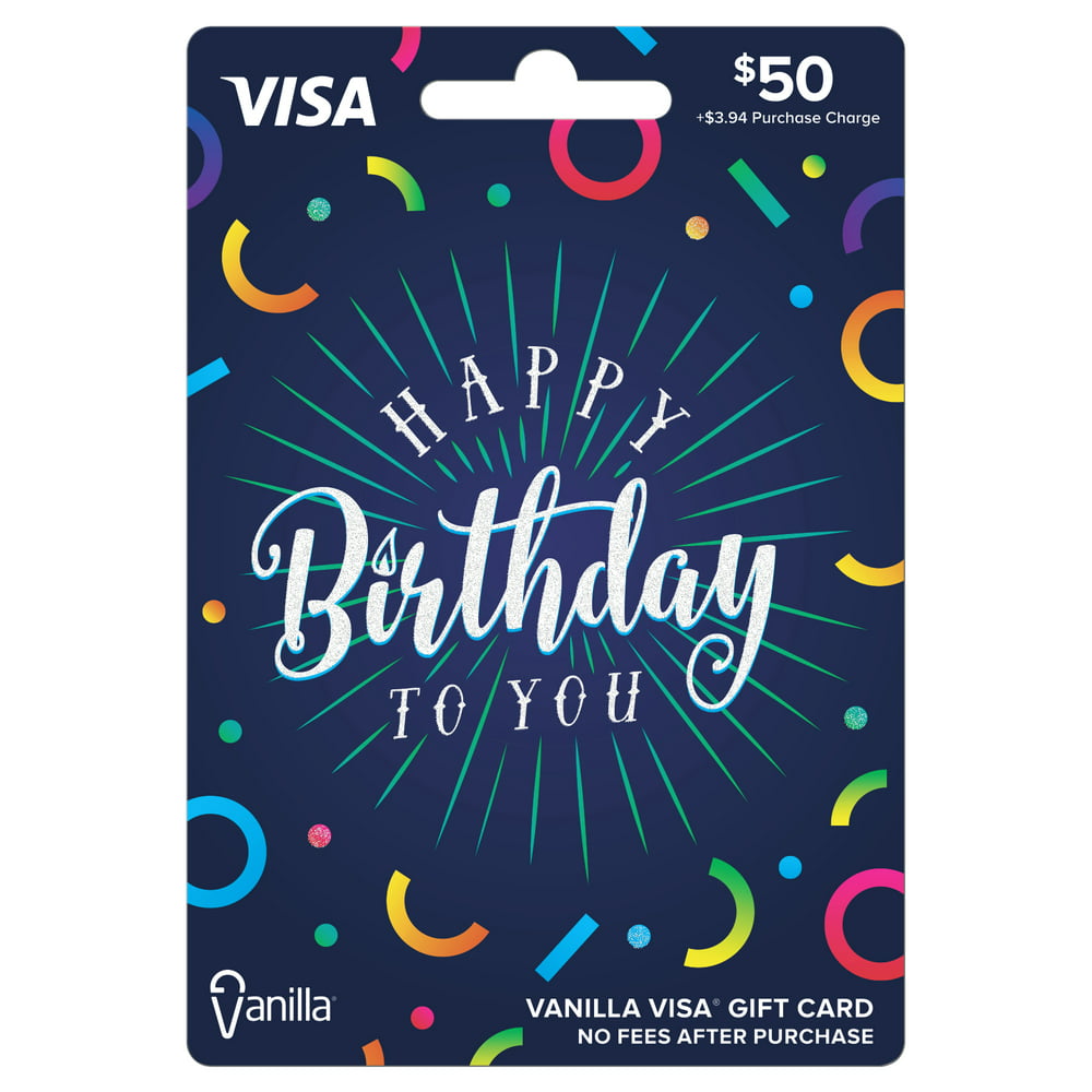 Vanilla Visa 50 Confetti Gift Card