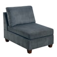 thumbnail image 5 of JERFIT Modern Chenille Armless Accent Chair, Grey Upholstered Seat Cushion for Living Room, Bedroom, Apartment, 5 of 10