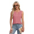 thumbnail image 2 of Womens Summer Tank Top Sleeveless Business Casual Outfits 2025 Basic Loose Dressy Work Shirt Pink M, 2 of 8