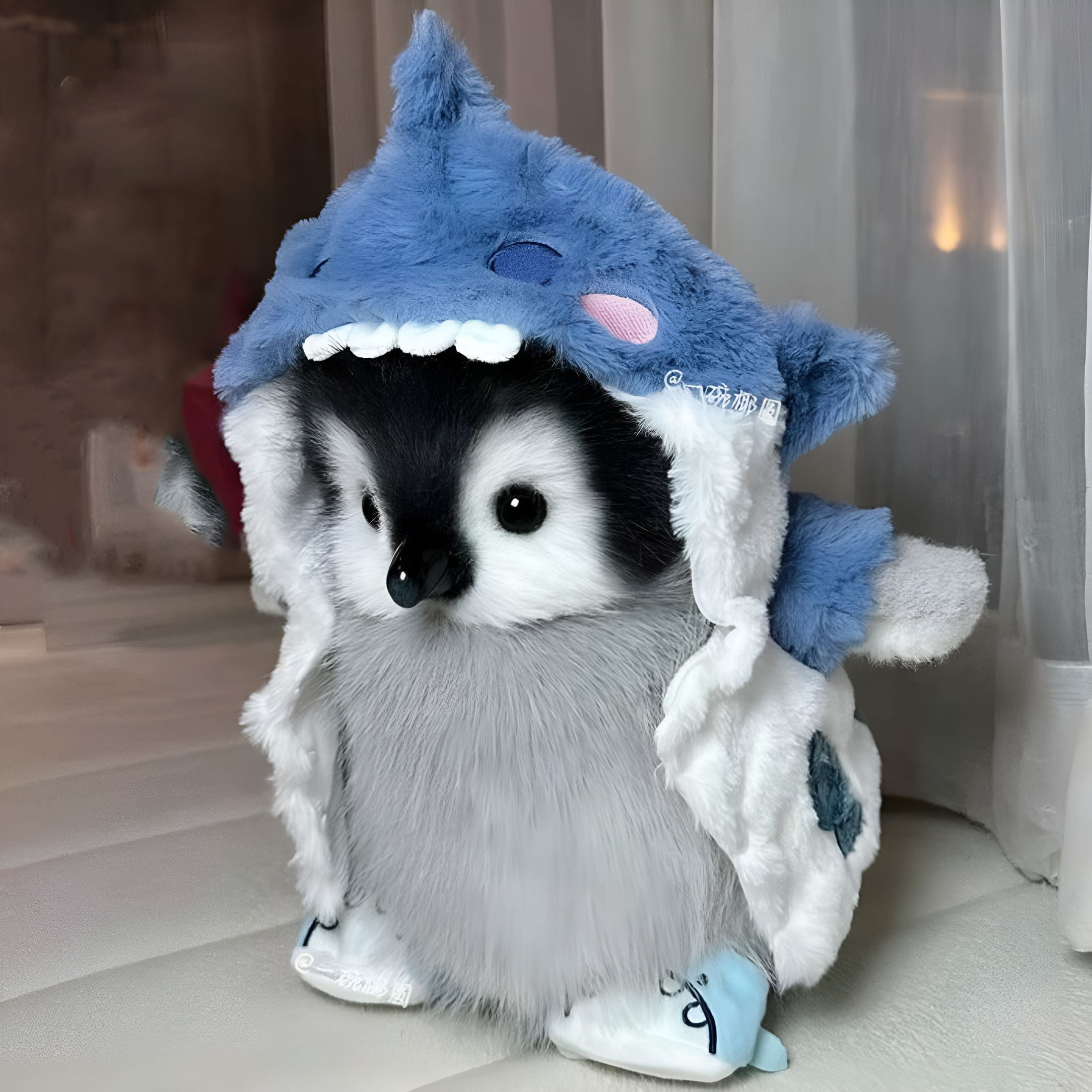 BESTSKY Super Realistic Plush Robot Penguin, Interactive Emotional Support Partner - Waddle(1Pcs)
