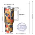 thumbnail image 2 of Modern 40oz Tumbler– Stainless Steel Insulated Tumbler with Handle and Straw, Large Capacity Travel Cup for Hot & Cold Drinks, 2 of 7