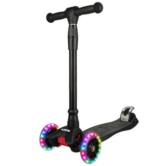 Yeshouse Scoode de tres ruedas de los niños, ruedas iluminled y 4 manillares de altura ajustable
