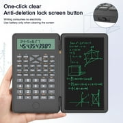 Scientific Calculator with Erasable Writing Board,10-digit LCD Display Foldable Desk Calculator, 2 Line Physics Calculator for School Students, Financial, Office, Business, Engineering