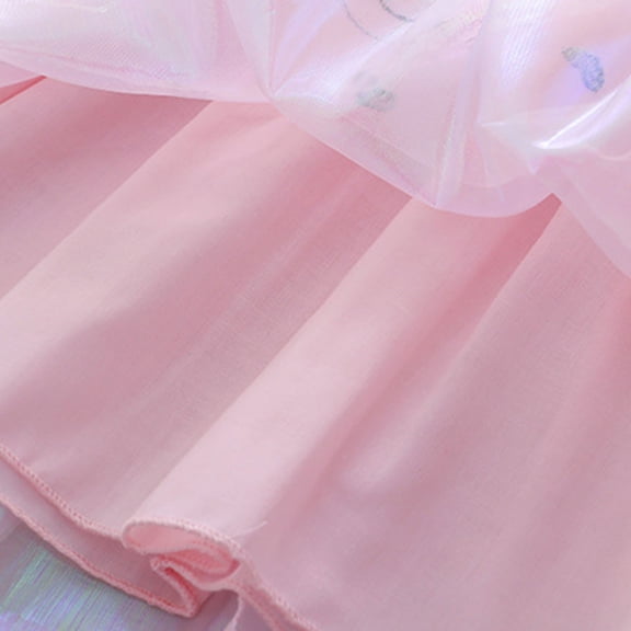 Vedolay Princess Dress Girl Peony Lace Back A-Line Straight Tutu Tulle Party Flower Girl Dress,Blue 3-5 Years