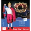 Deluxe Royal King Dress Up Costume Set - Maroon - Medium 8-10