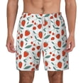 thumbnail image 2 of Goofa Strawberries Printed Men's Swim Trunks Board Shorts Quick Dry Mens Swimming Trunks with Compression Liner,Breathable Fit Hawaii Beach Shorts-XX-Large, 2 of 9