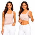 thumbnail image 5 of Nestiefly Womens Tank Tops with Built in Bra Padded Wide Strap Sleeveless Shirts Casual Summer Loose Cute Camisole Top Complexion XL, 5 of 6