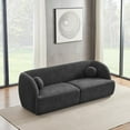 thumbnail image 2 of Querno Modern Luxury Japandi Style Boucle Fabric Curvy Sofa Couch in Gray, 2 of 3