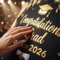 Graduation Backdrop Banner Congrats Grad Class of 2026 Wall Decor ...