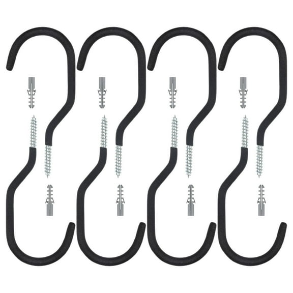 unbranded 8Pcs Carbon Steel Bike Wall Hook for Space Saving Storage