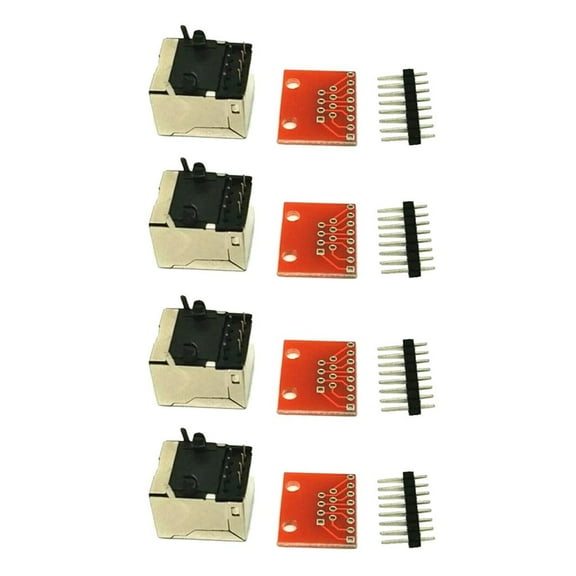4 Pieces Connector PCB And Board Ethernet Not Weld