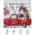 thumbnail image 6 of Independence Day Red Truck Bed Skirt California King Size 18 Inch Drop, Welcome Red Blue Star Balloon Cherry Gray Plaid Adjustable Elastic Dust Ruffles Bedskirt Wrap Around Pleated Mattress Cover, 6 of 9