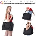 thumbnail image 6 of Byootique Makeup Bag Soft Sided Makeup Train Case Hangbag 2 Layer Cosmetic Tote with 4 Inner Removable Pouches Artist Multifunctional Toiletry Organizer Storage Carry on Travel Bag with Strap, 6 of 9