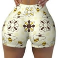 thumbnail image 2 of Goofa Sweet Bee Printed Workout Shorts Women Seamless Scrunch Butt Lifting High Waisted Gym Booty Shorts Elastic Workout Shorts-X-Large, 2 of 8