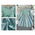 thumbnail image 4 of Landzoo Princess Dress Up for Girls 4-6, Soft Cotton Long Sleeve Party Dress with Tulle Skirt, Cute Bow and Ruffle Design for Toddlers 2-6, 4 of 4