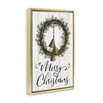 thumbnail image 4 of Stupell Industries Christmas Wreath & Bells Holiday Painting Gold Floater Framed Canvas Art Prints Wall Art, 17 x 25, 4 of 10