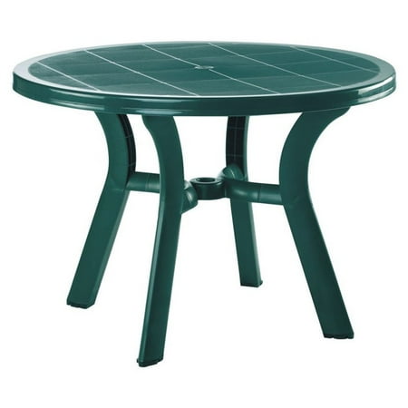 Atlin Designs 42 Round Resin Patio Dining Table In Green