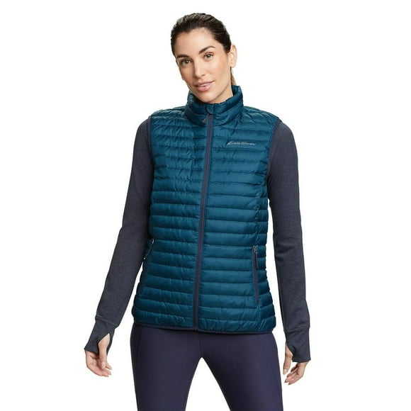 Eddie Bauer Women's Microlight Down Vest Peacock Small