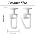 thumbnail image 2 of Curtain Hooks Plastic 100 Pcs Curtain Track Glider Hooks 11 mm Curtain Rail Hooks Curtain Rail Gliders for Window Door Shower Curtains, 2 of 5
