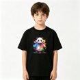 thumbnail image 2 of Cool Tie Dye Panda Boys Graphic Tees Kids T-Shirt 100% Cotton Short Sleeve Tops Ages 4-13Y, 2 of 5
