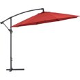 thumbnail image 2 of Global Industrial Cantilever Umbrella w/ Crank, Tilt & Cross Brace, Olefin Fabric, 10'W, Red, 2 of 6