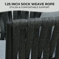 thumbnail image 4 of GRANDPATIO Swivel Rope Wicker Chairs Set of 2 with Cushions, Indoor & Outdoor Modern Style Patio Furniture for Backyard Balcony, Charcoal, 4 of 6