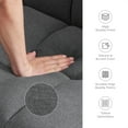 thumbnail image 3 of Mopio Aaron Futon Twin Size Convertible Sofa Sleeper Futon with Arms Split Back Design 77.5" Dark Gray Fabric, 3 of 8