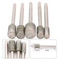 thumbnail image 2 of 5Pcs 60Grit Diamond Grinding Burr Abrasive Bits Metal Jade Polishing 3 4 5 6 8mm, 2 of 5