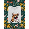 thumbnail image 3 of Corgi Peeking Out T-Shirt Men -Image by Shutterstock, Male x-Large, 3 of 4