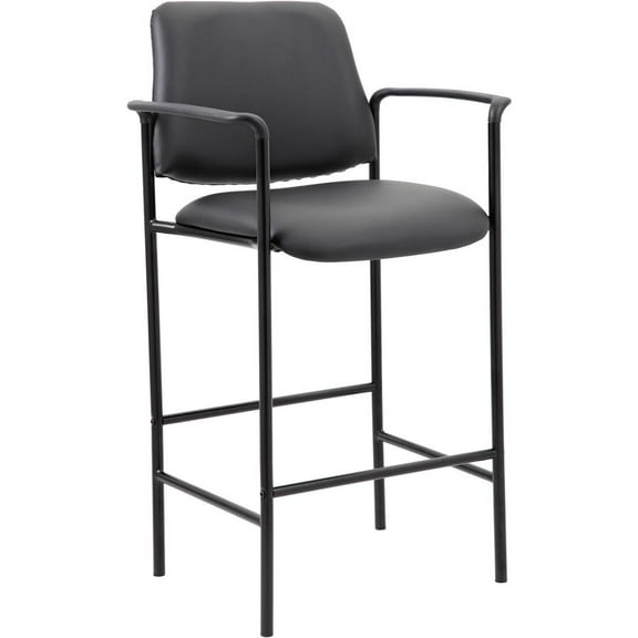 Boss Office Products Contemporary Caressoft Vinyl Counter Stool, Black