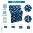 thumbnail image 7 of Table Runner Dresser Scarves 48 Inch Long, Moroccan Trellis Navy Blue Linen Dining Table Runners Geometric Chic Plaid Tabletop Scarf for Wedding Holiday Party Kitchen, 7 of 7
