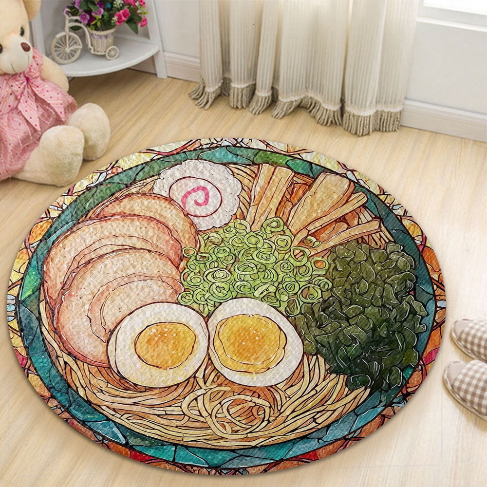 Round Area Rug, Sun63 Non-Slip Floor Mat, Soft Washable Carpet for Living Room Bedroom Decor 24 Inch