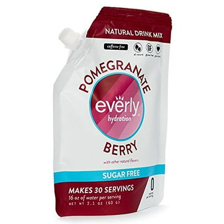 Everly, Hydration Powdered Drink Mix, Pomegranate Berry, 30 (Best Natural Hydration Drink)