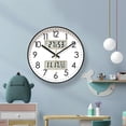 thumbnail image 4 of Bewildely Reloj de pared elegante ABS con rotación de escaneo silencioso, reloj de decoración para el hogar, relojes para el salón, pared Electrodomésticos tipo+2 10 pulgadas, 4 of 6