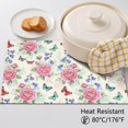 thumbnail image 5 of Placemat, Pioneer Flower Floral Print Pattern Place Mats Table Mat Set Of 2, PVC Washable Placemats for Party Kitchen Dining Decoration, 18x12 Inch, Fade Resistant, 5 of 6