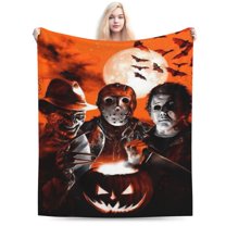 Michael Myers Blanket Cozy Warm Flannel Throw Blanket for Living Room Bedroom Bed Sofa Car, All Seasons Fleece Blankets Gifts for Kids Teens Adults 50"X40"