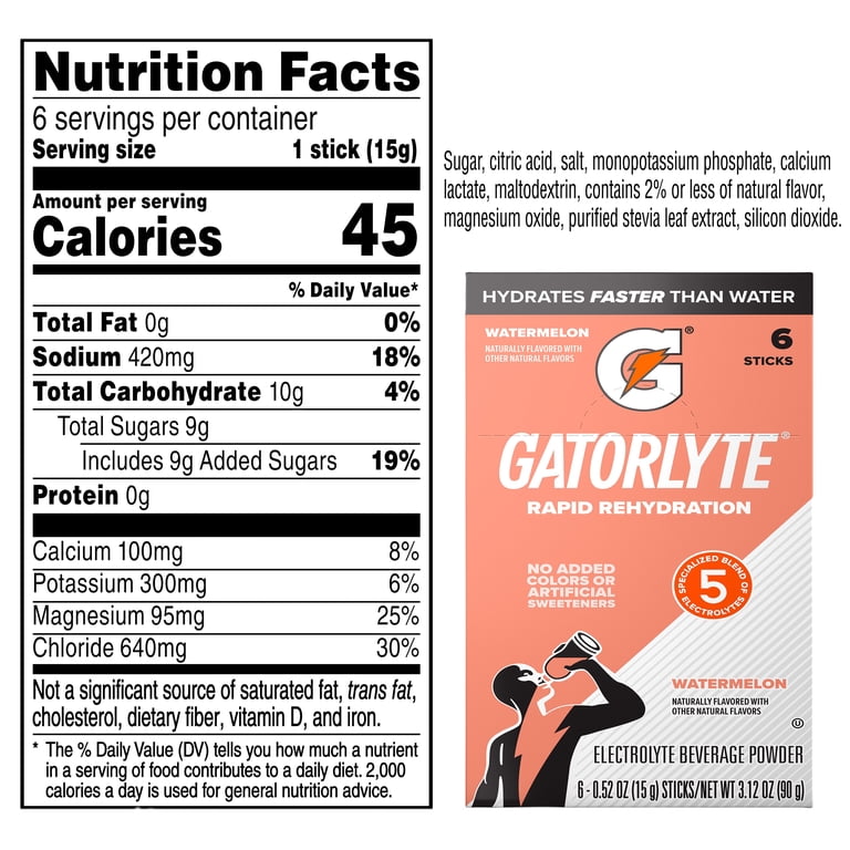 Gatorade Gatorlyte Watermelon Electrolyte Powder, 6 Pack photo 6