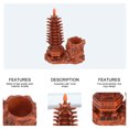 thumbnail image 2 of 1 juego de portalápices con diseño de torre, jarrón de madera de imitación, portalápices decorativo., 2 of 6