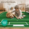 thumbnail image 4 of ODIKA 6'x9' Washable Area Rug Non-Slip, Chair-Friendly, Soccer Field Stadium Stripe Interactive Velvet Practice Football Flowing Dynamic for Dining Room, Under Table, Office Décor, 4 of 7