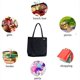 thumbnail image 4 of Bolsas de lona Bolsa de mano reutilizable Bolsa de compras Bolsas de hombro Niñas Mochilas escolares Bolsa de libros para niñas Negro, 4 of 5