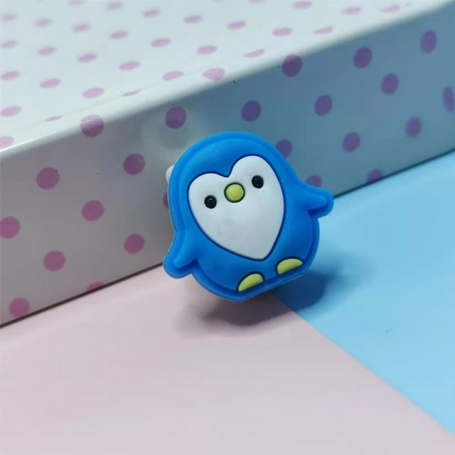 Protector de cable de carga para teléfono, Protector de cable de fecha de PVC, estilo de dibujos animados, a prueba de presión, para uso diario, pingüino